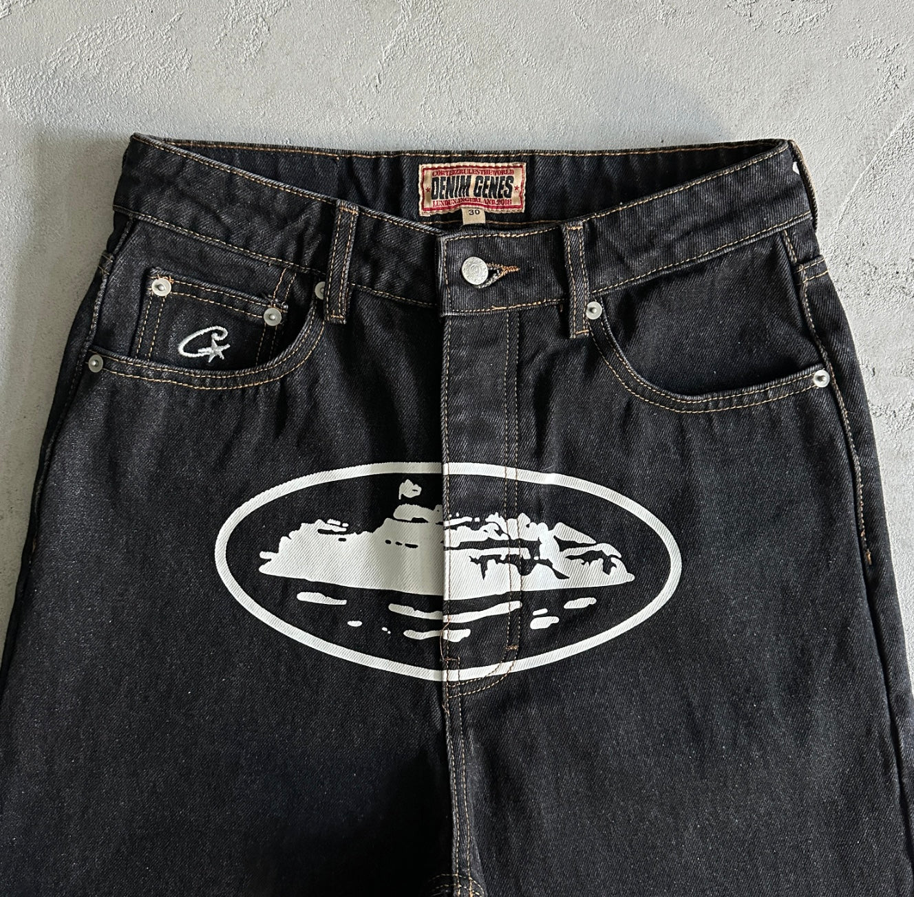 Corteiz Alcatraz Baggy Jeans black