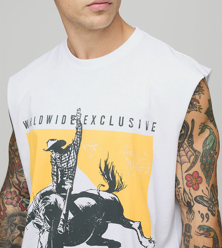 BoohooMAN Regular Fit Homme Western Graphic T-Shirt