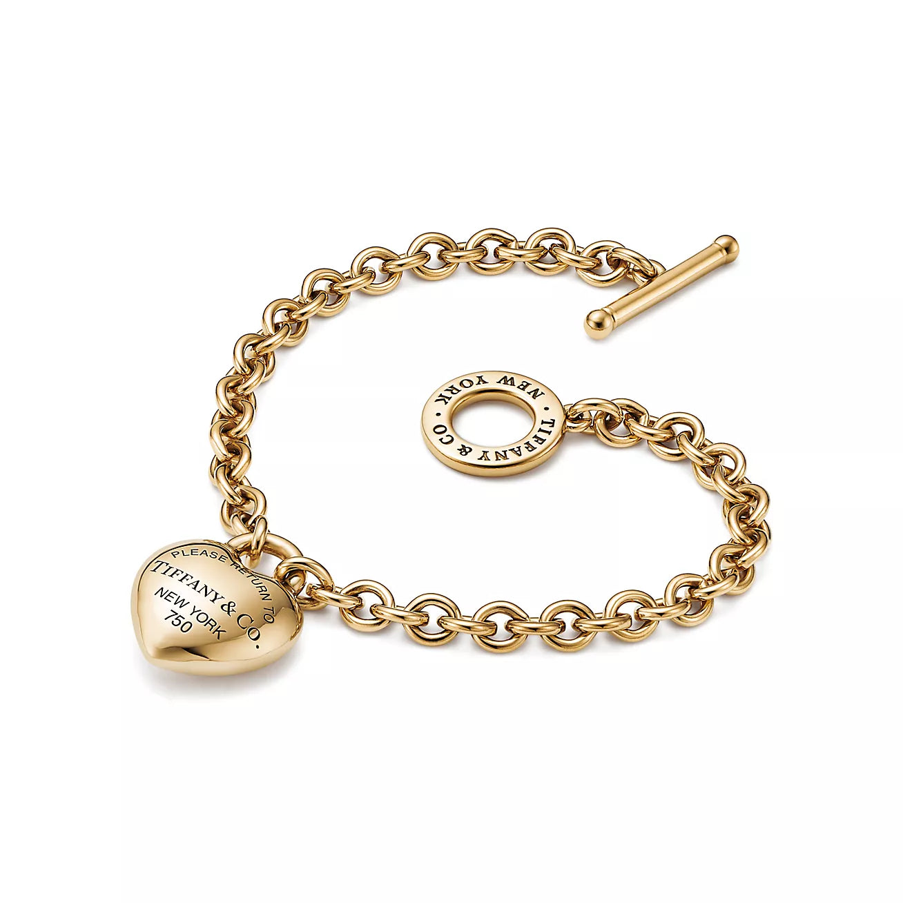 Heart Tag Toggle Bracelet