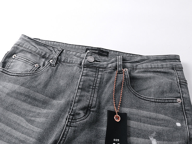 PURPLE PANT GREY FLARE