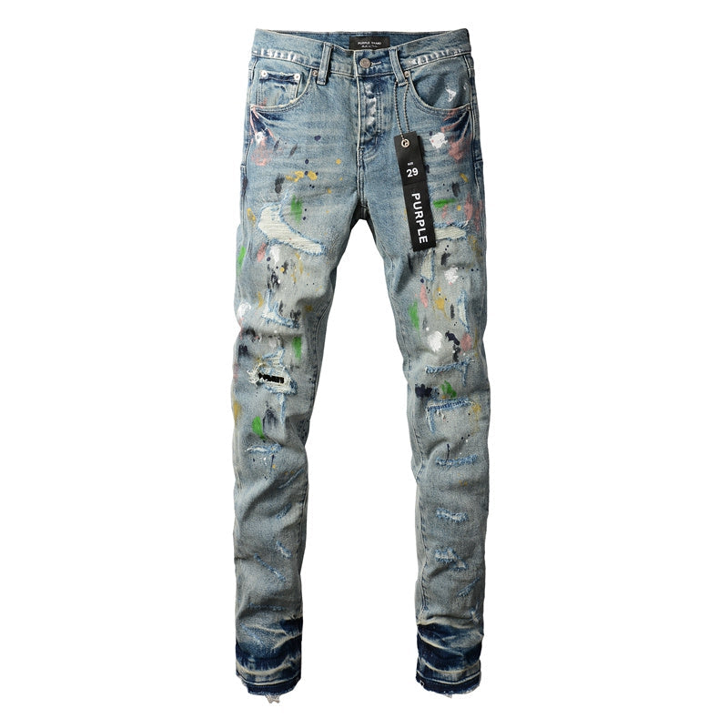 PURPLE PANT COLOR PRINT