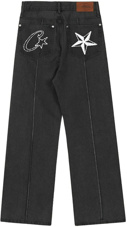 Corteiz C-Star Stitch-Down Jeans 'Black'