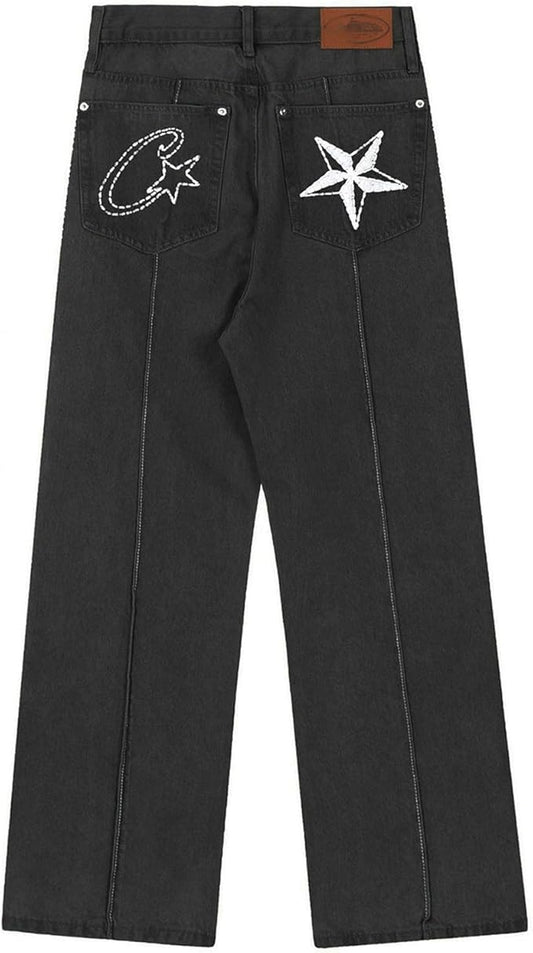 Corteiz C-Star Stitch-Down Jeans 'Black'