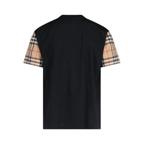 Burberry Serra Check Sleeve T-Shirt 'Black'
