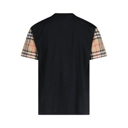 Burberry Serra Check Sleeve T-Shirt 'Black'