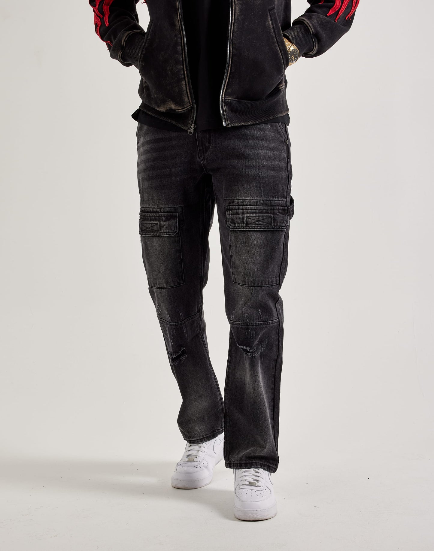 MENS SERENEDE BAGGY MIST UTILITY JEANS