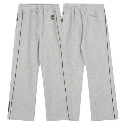 BROKEN PLANET PERFORMANCE WIDE LEG SWEATPANTS HEATHER GREY