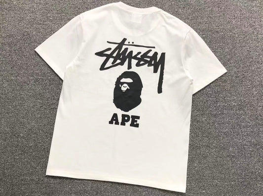 STUSSY X BAPE TSHIRT