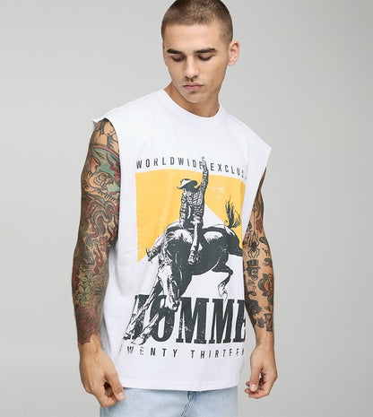 BoohooMAN Regular Fit Homme Western Graphic T-Shirt