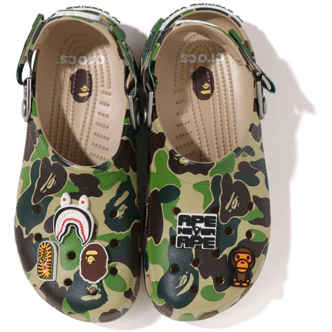 CROCS X BAPE GREEN CAMO