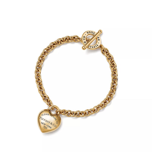 Heart Tag Toggle Bracelet