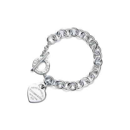 Heart Tag Toggle Bracelet