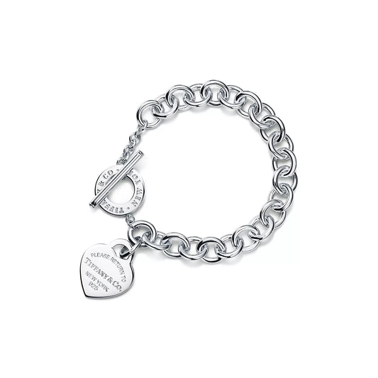 Heart Tag Toggle Bracelet