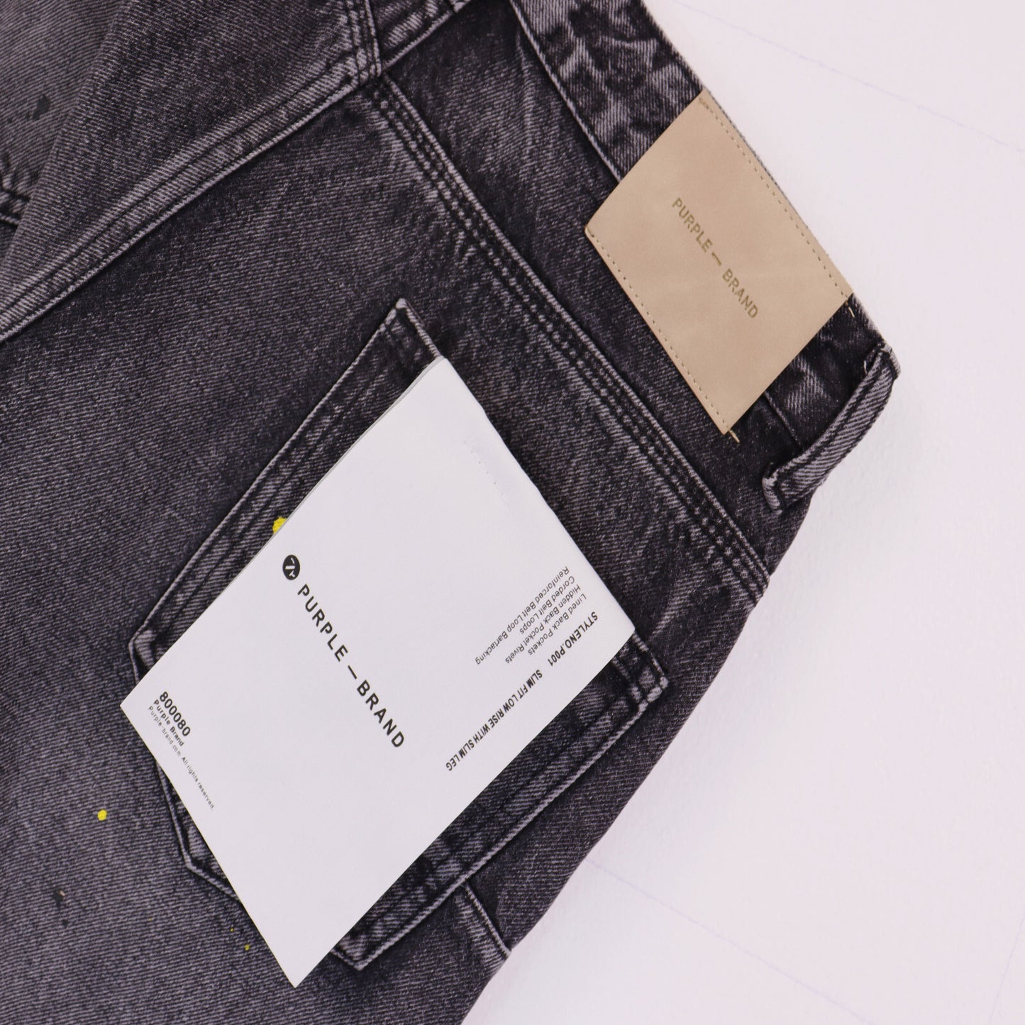 PURPLE SHORT WASH GREY