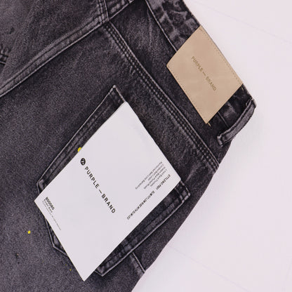 PURPLE SHORT WASH GREY