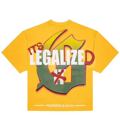 GODSPEED GRAPHIC ITS LEGALIZED TEE YELLOW