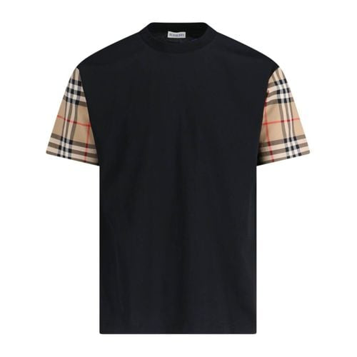 Burberry Serra Check Sleeve T-Shirt 'Black'