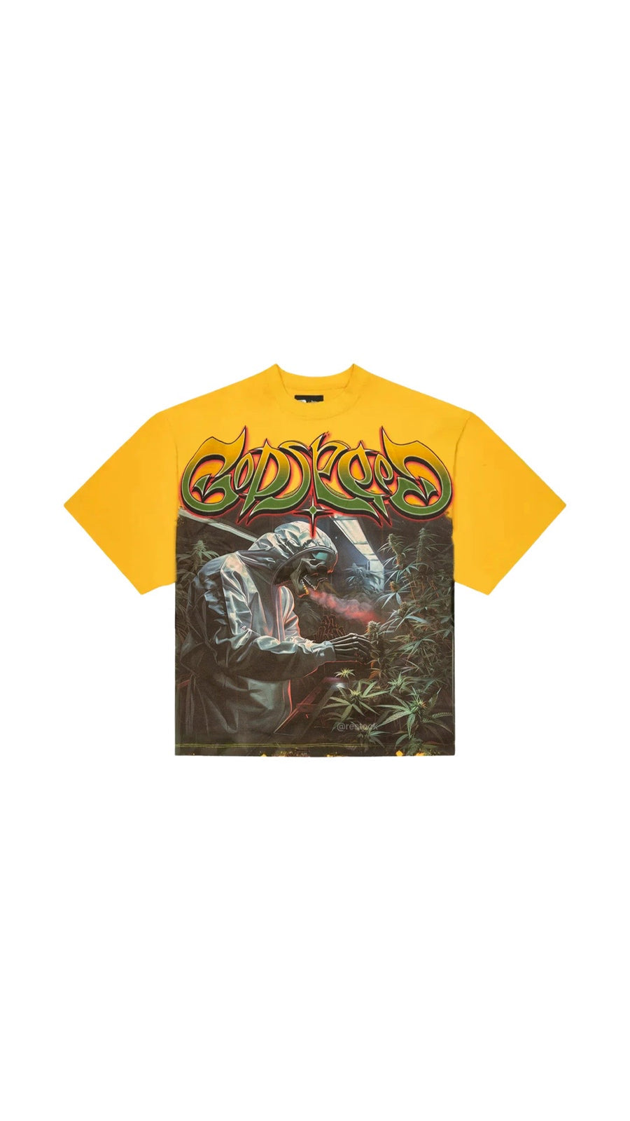 GODSPEED GRAPHIC ITS LEGALIZED TEE YELLOW
