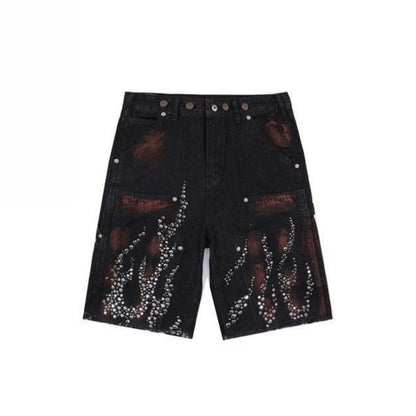 HELLSTAR FLAME STUDDED SHORT