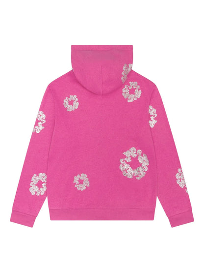 Denim Tears Wreath "Pink" zip hoodie