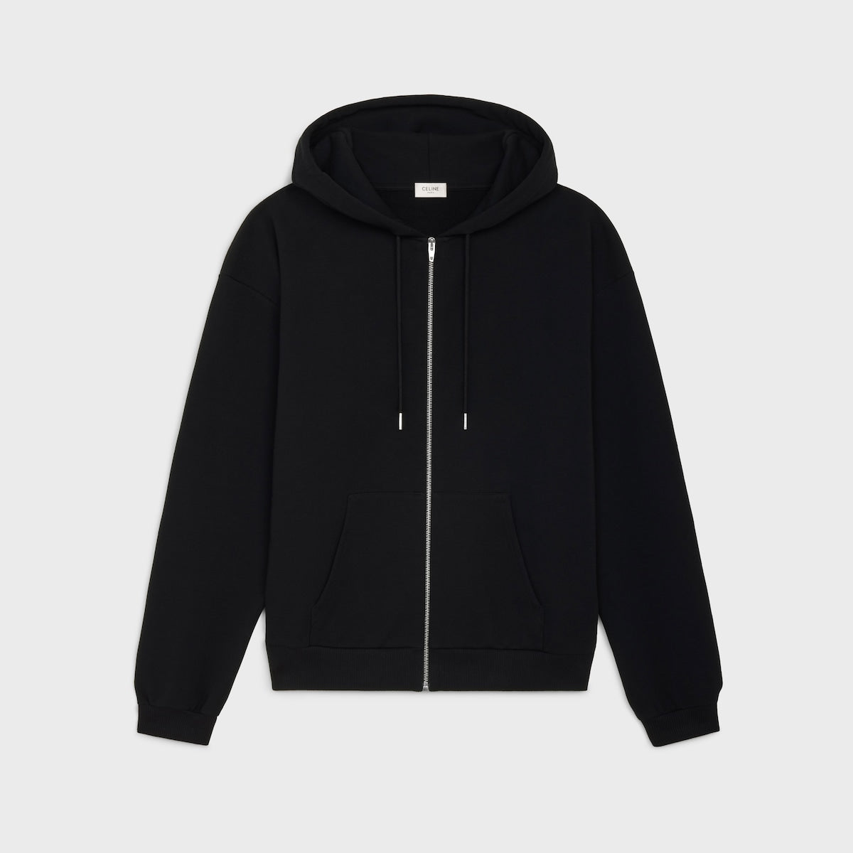 CELINE LOOSE ZIPPED HOODIE IN COTTON FLEECE