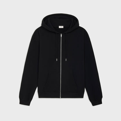 CELINE LOOSE ZIPPED HOODIE IN COTTON FLEECE