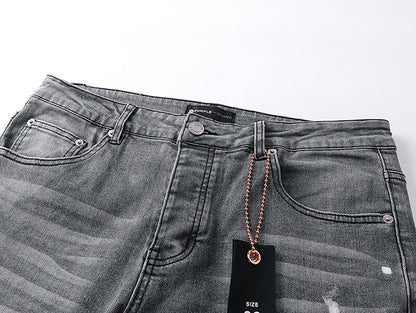 PURPLE PANT GREY FLARE