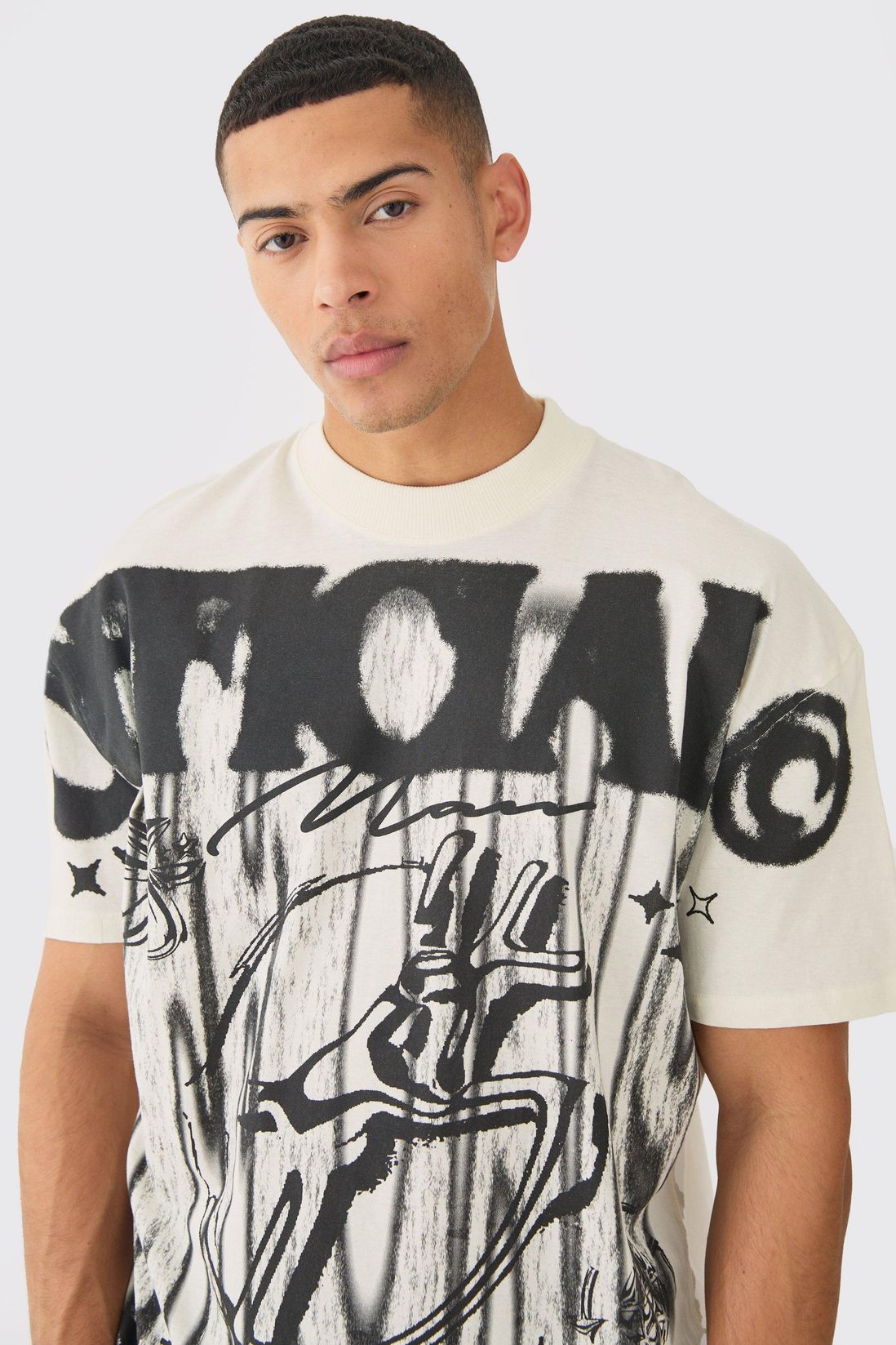 Oversized Washed Over Seams Official Graphic T-shirt