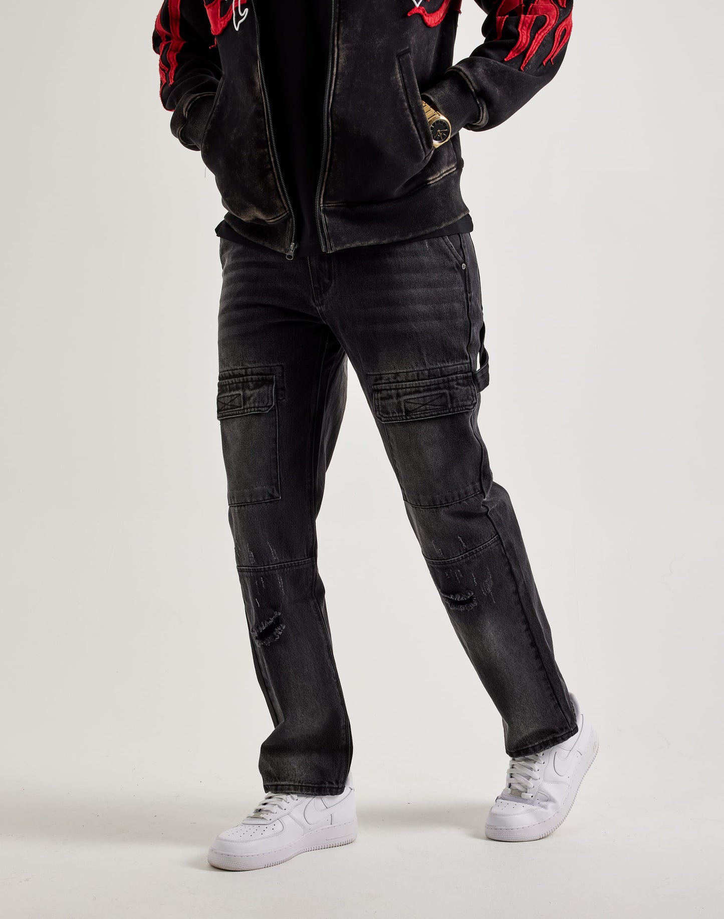 MENS SERENEDE BAGGY MIST UTILITY JEANS