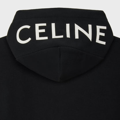 CELINE LOOSE ZIPPED HOODIE IN COTTON FLEECE