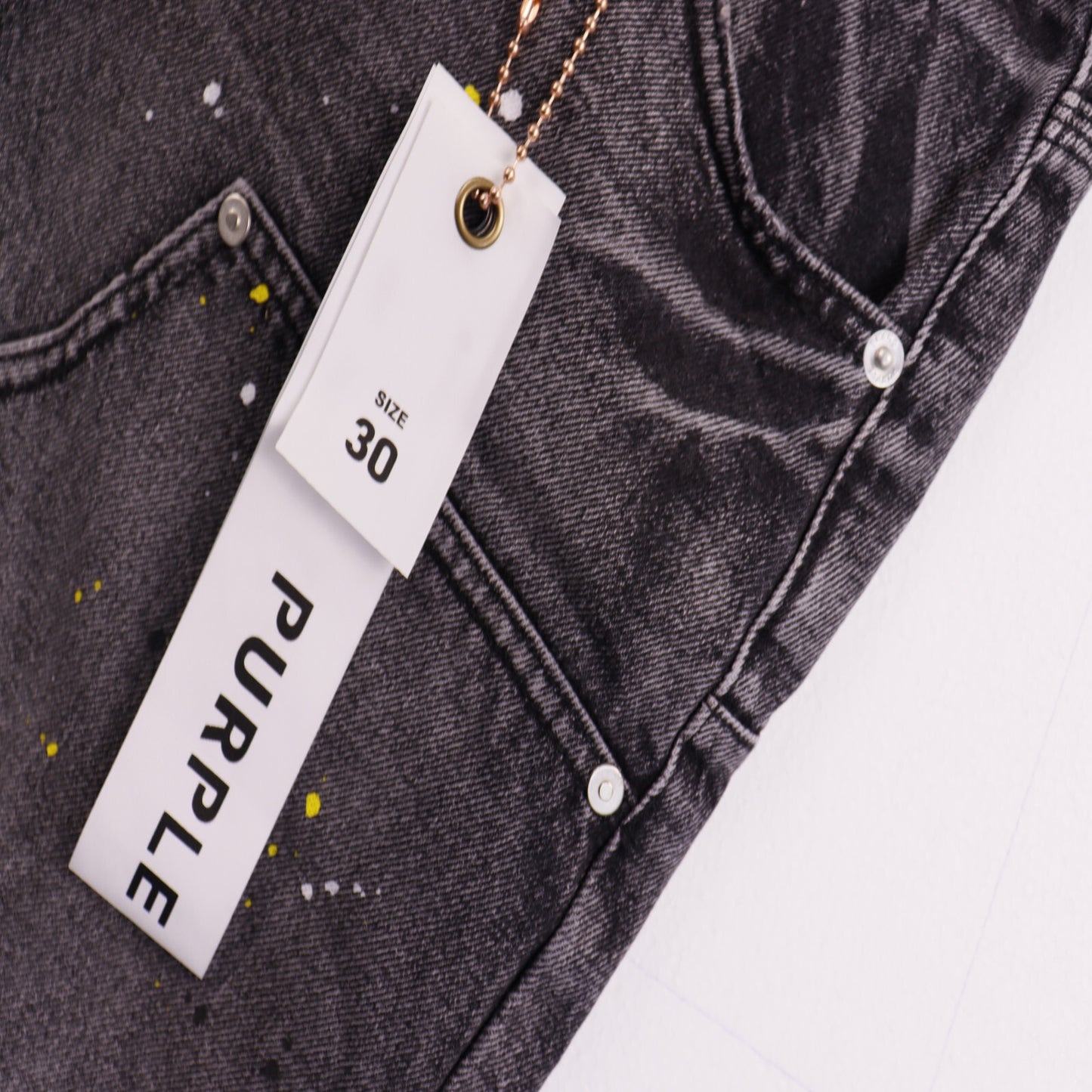 PURPLE SHORT WASH GREY