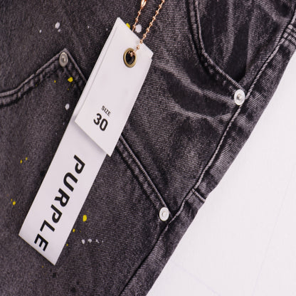 PURPLE SHORT WASH GREY