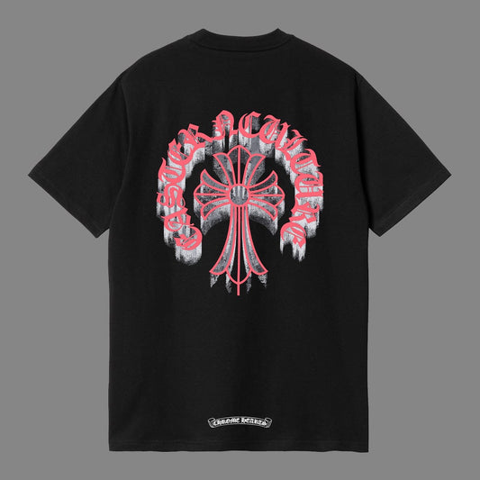 CHROMEHEARTS BLACK/PINK TEE