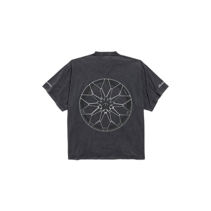 BALENCIAGA AUTOMOBILI LAMBORGHINI BLACK FADED TEE