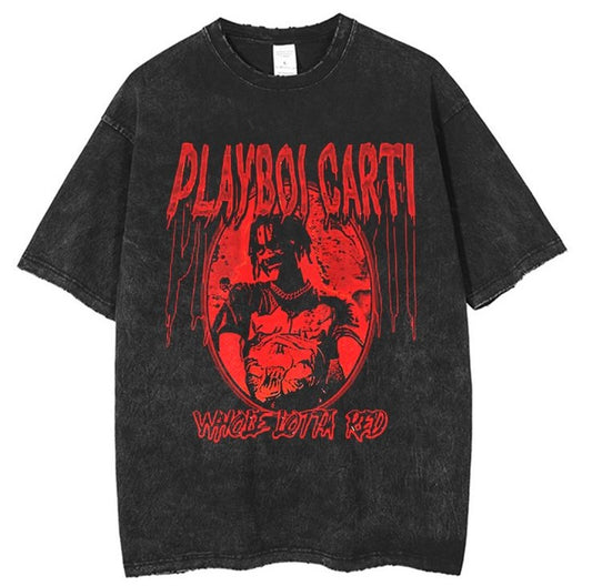 IKØNIX OVERSIZE WASH PLAYBOI CARTI TEE