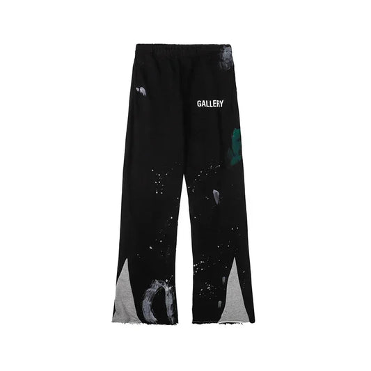 Gallery Dept. Men's Black and Grey Joggers-tracksuits