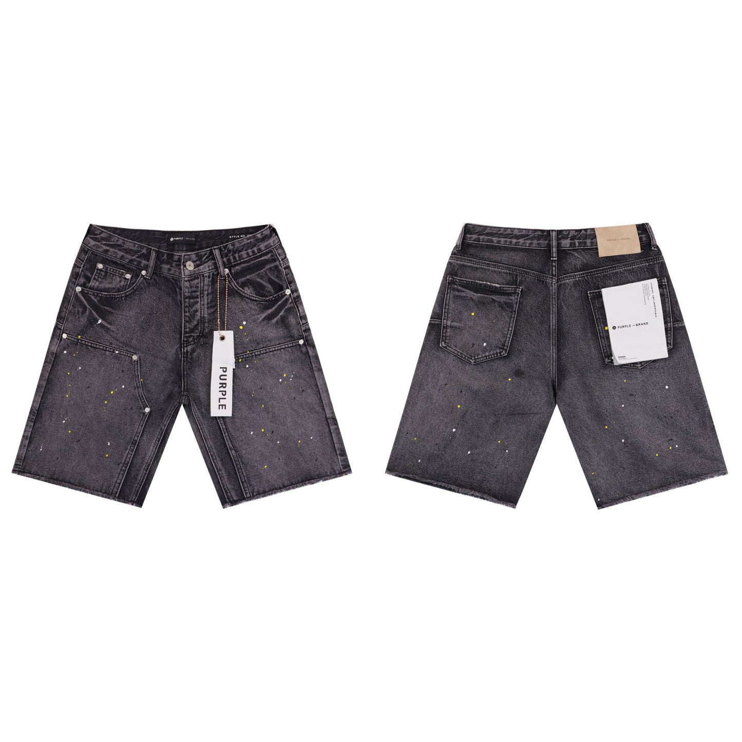 PURPLE SHORT WASH GREY