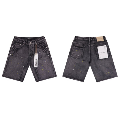 PURPLE SHORT WASH GREY