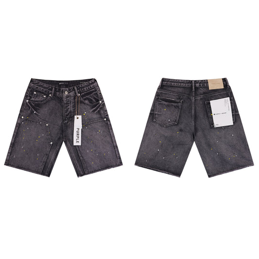 PURPLE SHORT WASH GREY