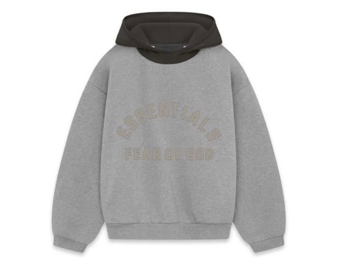 Fear of God Essentials Nylon Fleece Hoodie 'Dark Heather Oatmeal/I