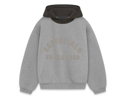 Fear of God Essentials Nylon Fleece Hoodie 'Dark Heather Oatmeal/I