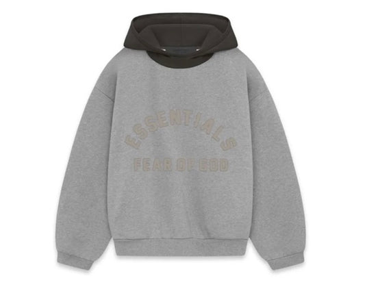 Fear of God Essentials Nylon Fleece Hoodie 'Dark Heather Oatmeal/I
