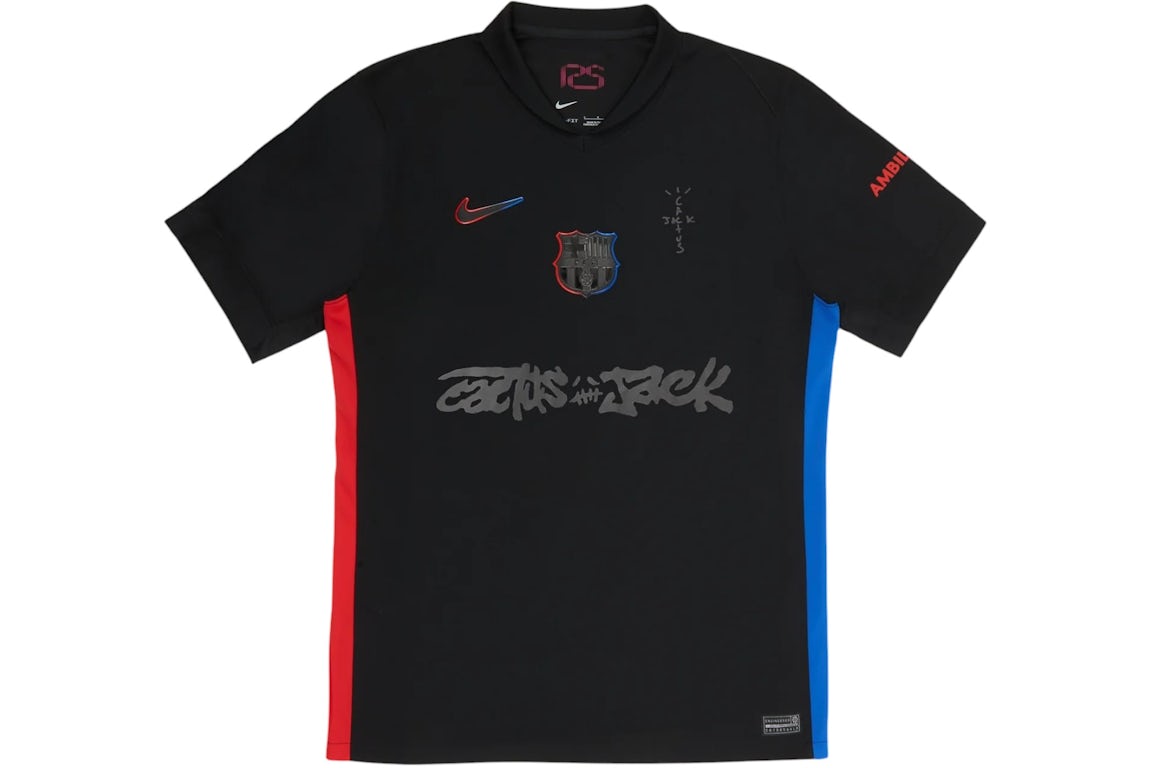 Nike Travis Scott x FC Barcelona 2024/25 Match Away Cactus Jack Jersey Black