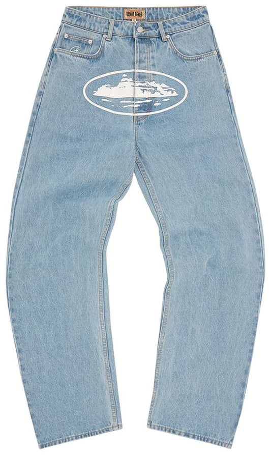 Corteiz Alcatraz Baggy Jeans 'Stonewash'