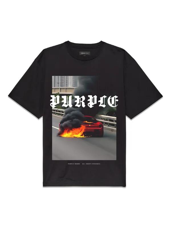 TSHIRT PURPLE SMOKE SHOW BLACK